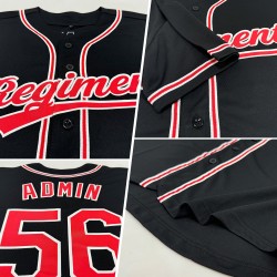 Maglia da baseball autentica, personalizzata, nera e viola, a righe verdi Maglia da baseball autentica, personalizzata, nera e viola, a righe verdi