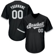 Maglia da baseball autentica sfumata personalizzata viola rosa-nera moda